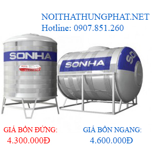 Bồn nước sơn hà 1500 lít inox sus 304